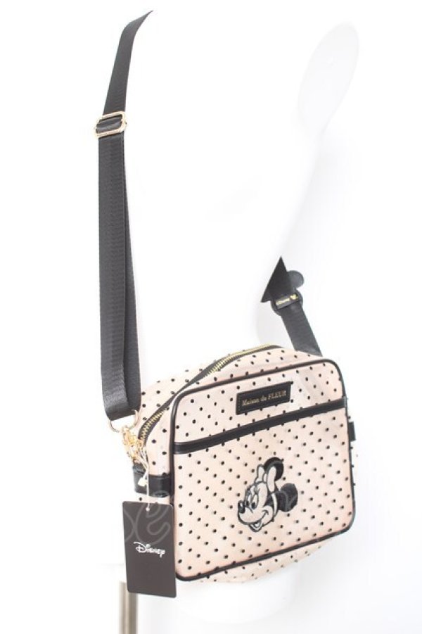 画像2: Maison de FLEUR / Minnie Mouse/ドットメッシュショルダー F ベージュ Y-26-02-19-012-LO-ZA-SZ-ZY (2)
