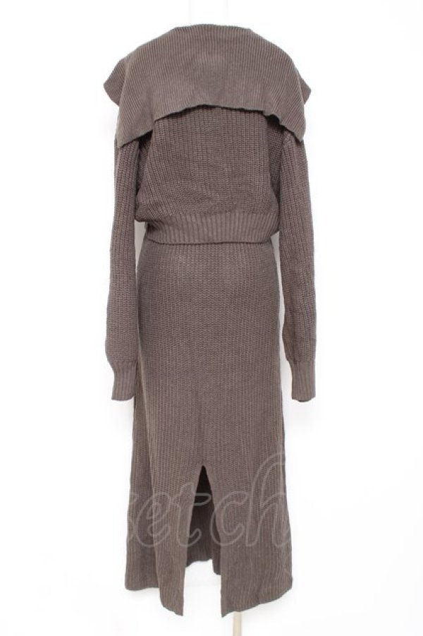 画像2: axes femme / ジップ付きニット×ニットワンピース F チャコール Y-26-02-19-127-AX-OP-SZ-ZY (2)
