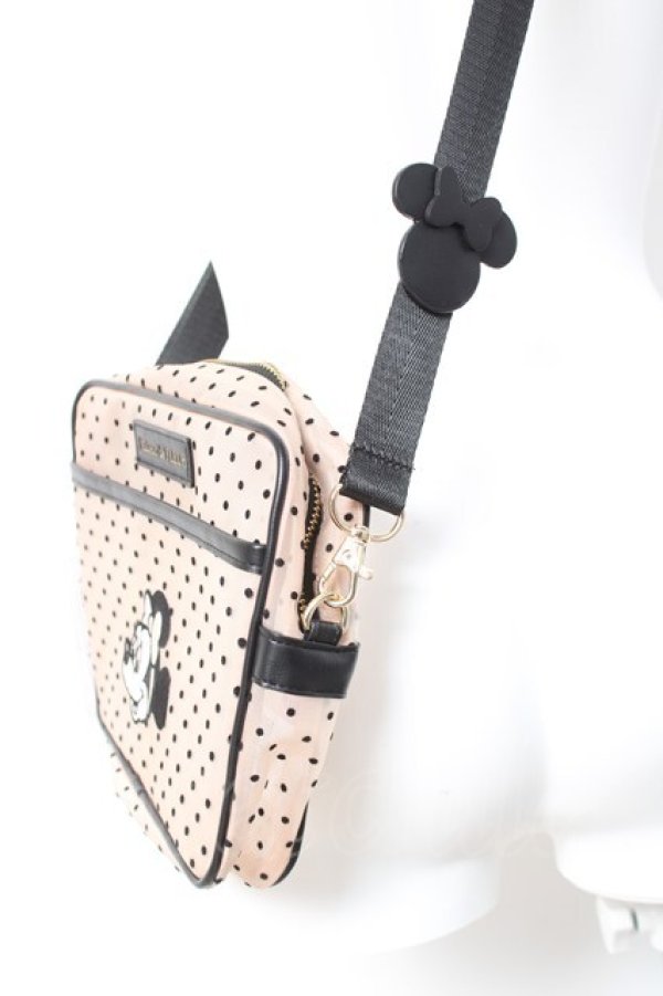 画像3: Maison de FLEUR / Minnie Mouse/ドットメッシュショルダー F ベージュ Y-26-02-19-012-LO-ZA-SZ-ZY (3)