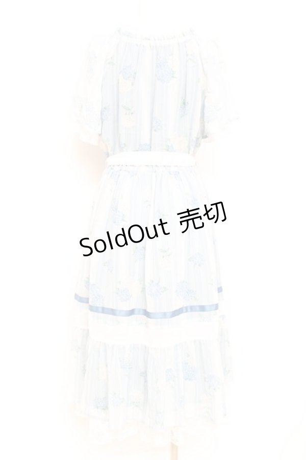 画像2: axes femme / 紫陽花シフォンワンピース M サックス Y-26-02-19-131-AX-OP-SZ-ZY (2)