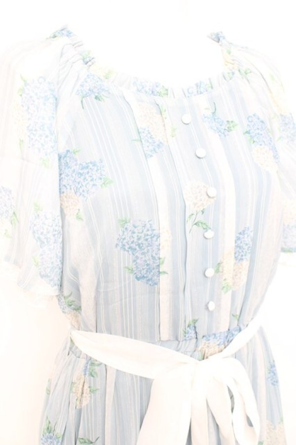 画像3: axes femme / 紫陽花シフォンワンピース M サックス Y-26-02-19-131-AX-OP-SZ-ZY (3)