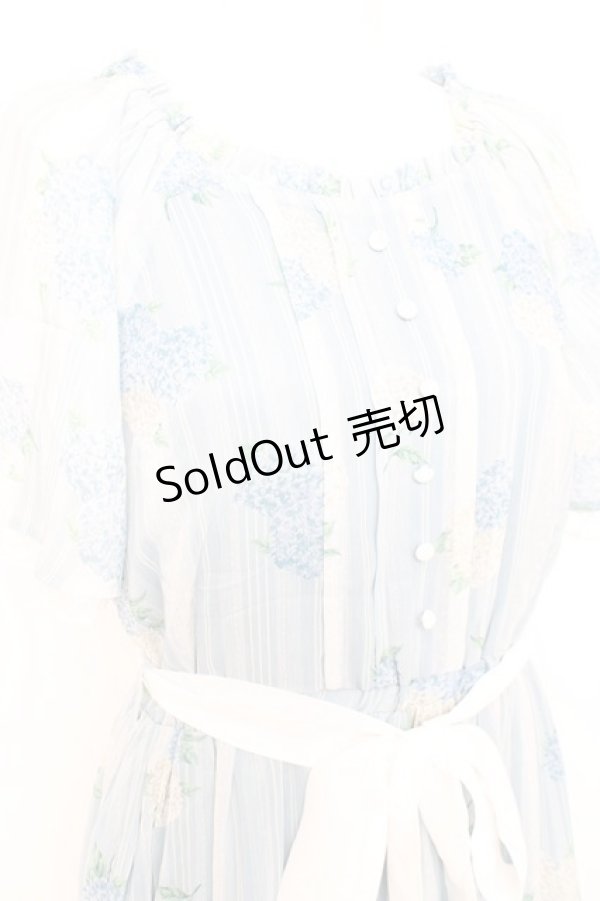 画像3: axes femme / 紫陽花シフォンワンピース M サックス Y-26-02-19-131-AX-OP-SZ-ZY (3)