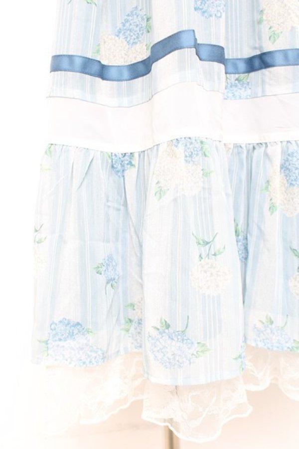 画像4: axes femme / 紫陽花シフォンワンピース M サックス Y-26-02-19-131-AX-OP-SZ-ZY (4)