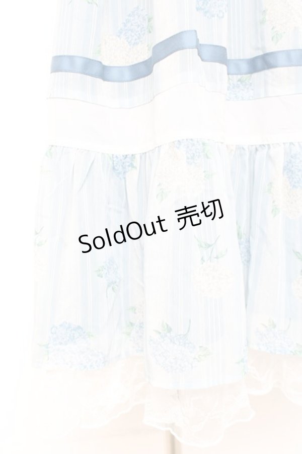 画像4: axes femme / 紫陽花シフォンワンピース M サックス Y-26-02-19-131-AX-OP-SZ-ZY (4)