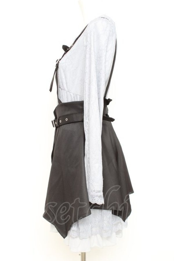 画像2: axes femme POETIQUE / ハーネスベルト付レースワンピース M ブルーグレー Y-26-02-19-132-AX-OP-SZ-ZY (2)