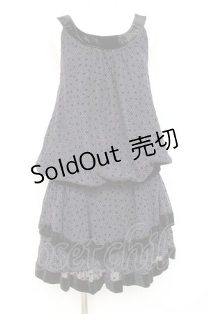 画像: axes femme / ドットフロッキー柄セットアップ M 紺 Y-26-02-19-135-AX-OP-SZ-ZY