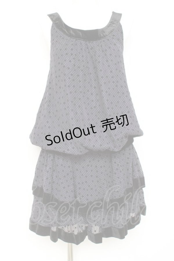 画像1: axes femme / ドットフロッキー柄セットアップ M 紺 Y-26-02-19-135-AX-OP-SZ-ZY (1)