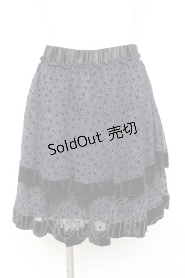 画像3: axes femme / ドットフロッキー柄セットアップ M 紺 Y-26-02-19-135-AX-OP-SZ-ZY (3)