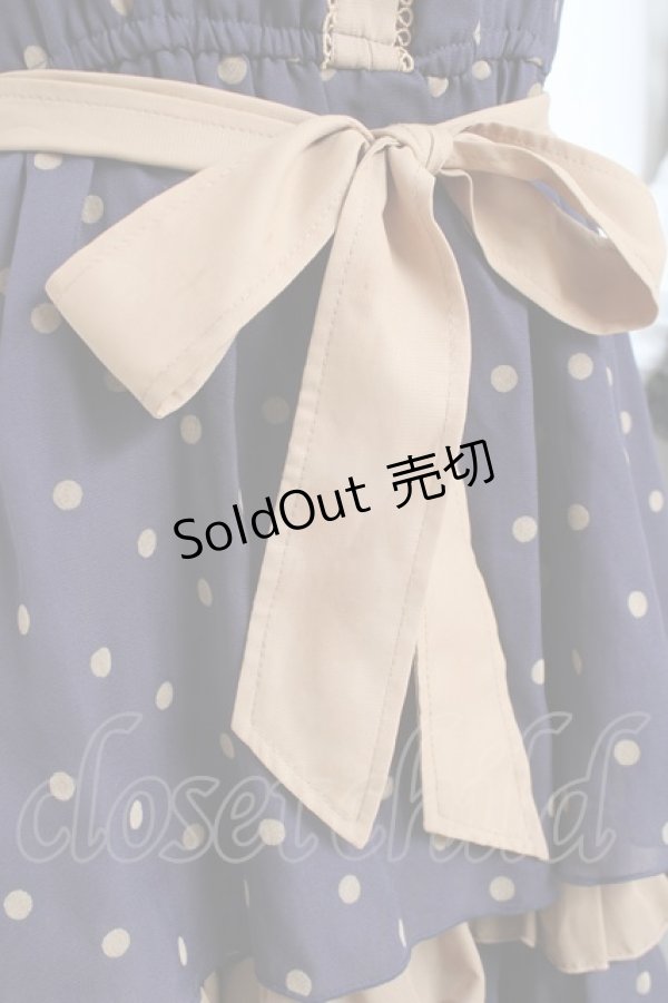 画像4: axes femme / ドット柄ワンピース M 紺 Y-26-02-19-136-AX-OP-SZ-ZY (4)