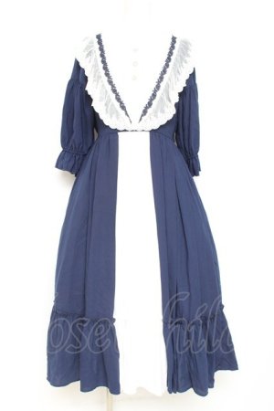 画像: axes femme kawaii / マリアンヌワンピース M 紺 Y-26-02-19-137-AX-OP-SZ-ZY