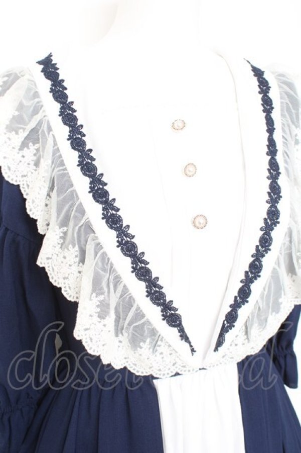 画像4: axes femme kawaii / マリアンヌワンピース M 紺 Y-26-02-19-137-AX-OP-SZ-ZY (4)