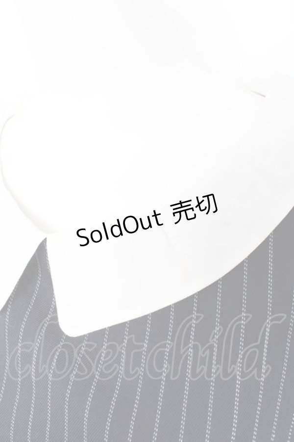 画像4: axes femme / 七分袖サックワンピース M 紺 Y-26-02-19-139-AX-OP-SZ-ZY (4)