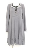 画像1: axes femme / ベロアリボンニットワンピース M グレー Y-26-02-19-141-AX-OP-SZ-ZY (1)