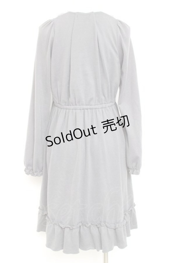 画像2: axes femme / ベロアリボンニットワンピース M グレー Y-26-02-19-141-AX-OP-SZ-ZT0303T (2)