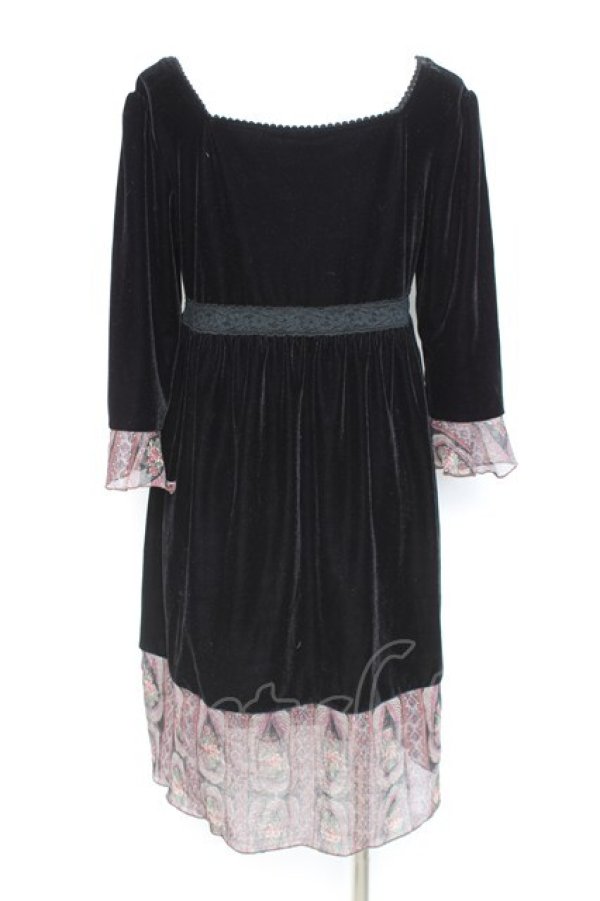 画像2: axes femme / ベロアチュニック M 黒 Y-26-02-19-144-AX-OP-SZ-ZY (2)