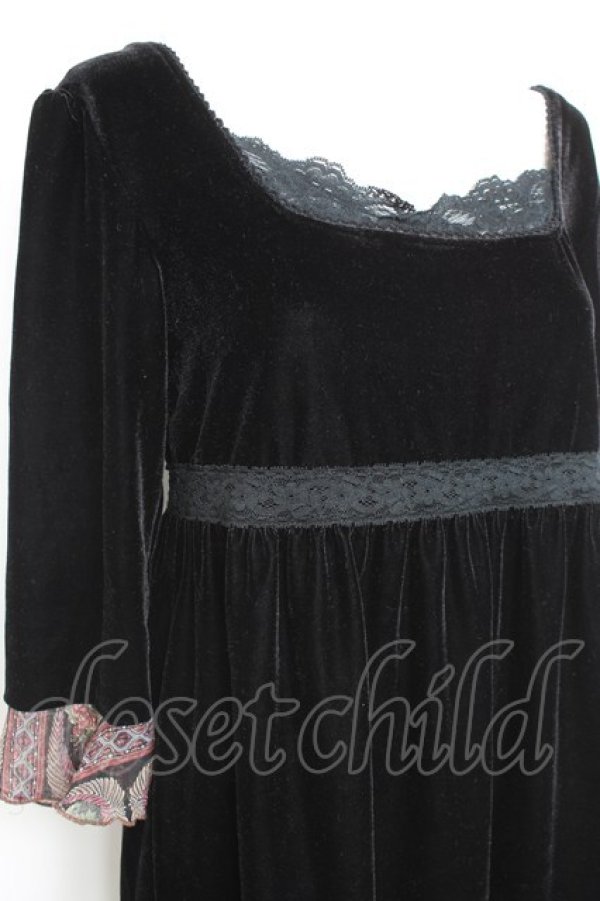 画像3: axes femme / ベロアチュニック M 黒 Y-26-02-19-144-AX-OP-SZ-ZY (3)