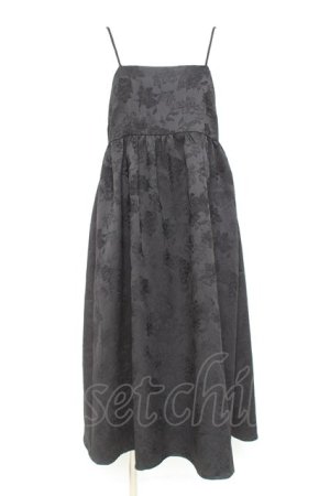 画像: Maison de FLEUR Petite Robe / ふくれジャガードリボンキャミワンピース F ブラック Y-26-02-19-149-EL-OP-SZ-ZY