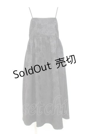 画像: Maison de FLEUR Petite Robe / ふくれジャガードリボンキャミワンピース F ブラック Y-26-02-19-149-EL-OP-SZ-ZS