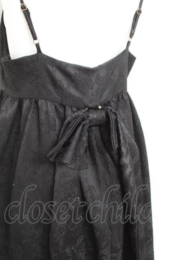 画像3: Maison de FLEUR Petite Robe / ふくれジャガードリボンキャミワンピース F ブラック Y-26-02-19-149-EL-OP-SZ-ZY (3)