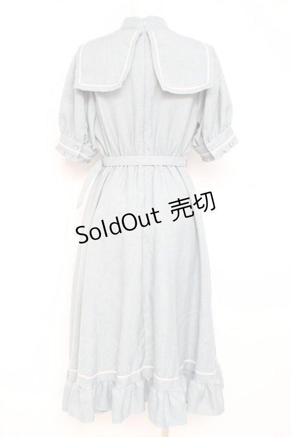 画像2: Kurumi Collaboration / マリンアカデミアワンピース M サックス Y-26-02-19-150-LO-OP-SZ-ZY (2)