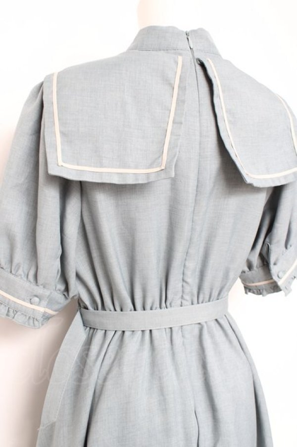 画像3: Kurumi Collaboration / マリンアカデミアワンピース M サックス Y-26-02-19-150-LO-OP-SZ-ZY (3)