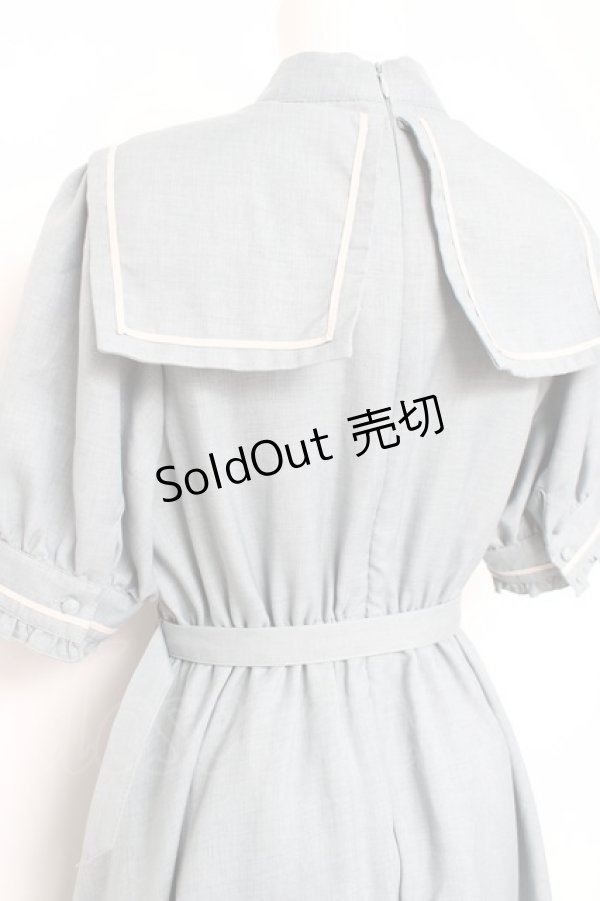 画像3: Kurumi Collaboration / マリンアカデミアワンピース M サックス Y-26-02-19-150-LO-OP-SZ-ZY (3)