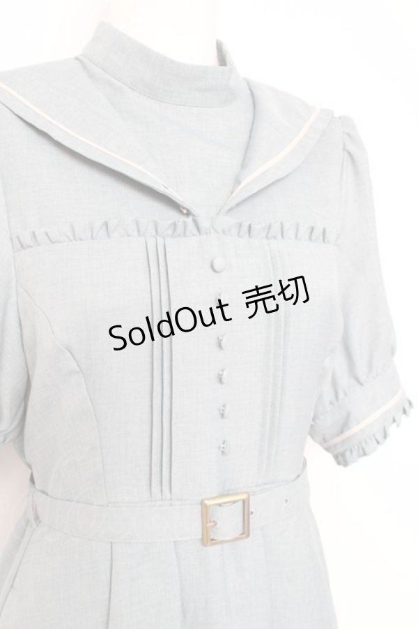 画像4: Kurumi Collaboration / マリンアカデミアワンピース M サックス Y-26-02-19-150-LO-OP-SZ-ZY (4)