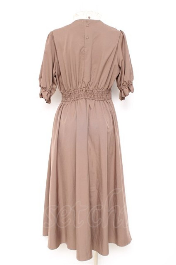 画像2: m petit by misako / ナシジムジキリカエワンピース M 茶 Y-26-02-19-151-LO-OP-SZ-ZY (2)