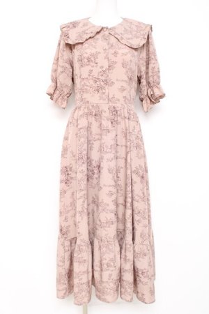 画像: m petit by misako / トワルドジュイセーラーワンピース L 中桃 Y-26-02-19-152-LO-OP-SZ-ZY