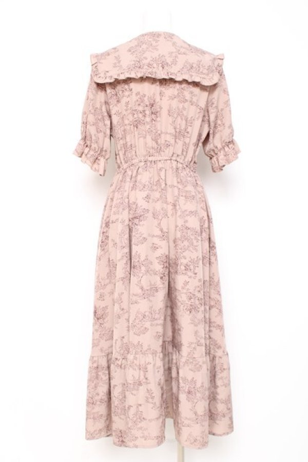 画像2: m petit by misako / トワルドジュイセーラーワンピース L 中桃 Y-26-02-19-152-LO-OP-SZ-ZY (2)