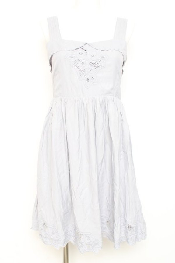 画像1: an another angelus / エンブロイダリースカラップワンピース F サックス Y-26-02-19-154-CA-OP-SZ-ZY (1)