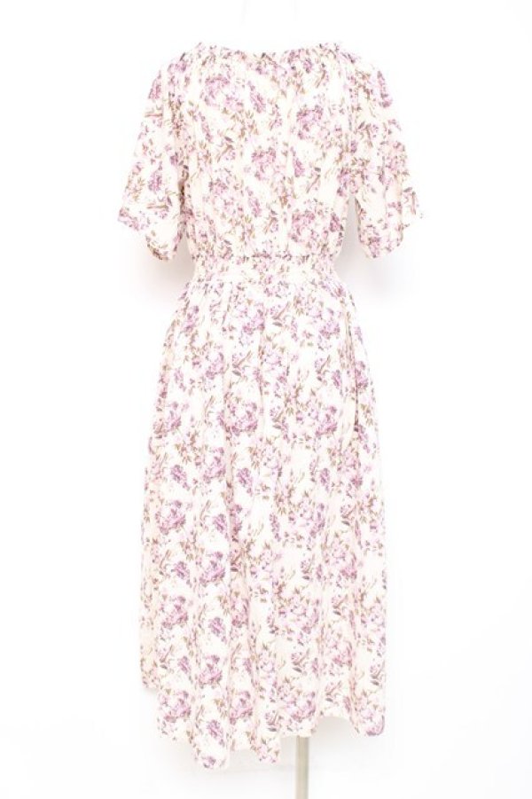 画像2: Fi.n.t  / 花柄フレアー袖オフショルワンピース F ラベンダー Y-26-02-19-155-LO-OP-SZ-ZY (2)