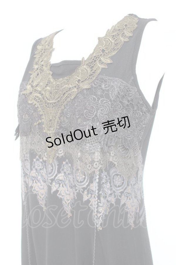 画像3: Rozen Kavalier / レースプリントノースリーブワンピース  黒 Y-26-02-19-158-OO-OP-SZ-ZS (3)