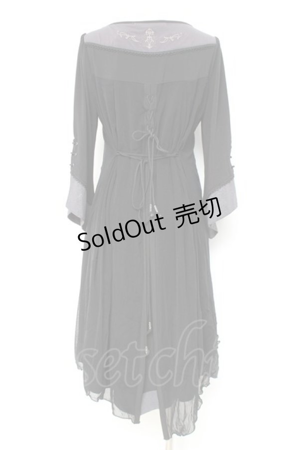 画像2: Rozen Kavalier / レイヤード風切替ワンピース  黒 Y-26-02-19-159-OO-OP-SZ-ZY (2)