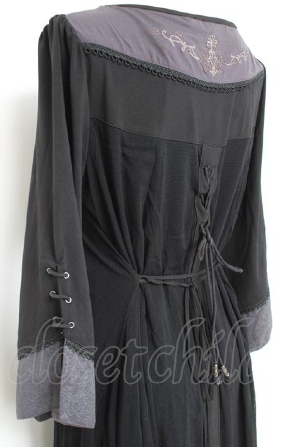 画像3: Rozen Kavalier / レイヤード風切替ワンピース  黒 Y-26-02-19-159-OO-OP-SZ-ZY (3)