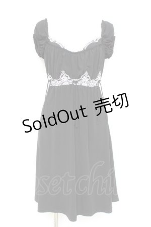 画像: Ozz oneste / 胸元ギャザーチュニック  黒 Y-26-02-19-160-OO-OP-SZ-ZS