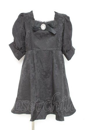 画像: DearMyLove / ジャガードパワショルビジューワンピース M 黒 Y-26-02-19-165-EL-OP-SZ-ZY