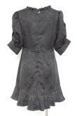 画像2: DearMyLove / ジャガードパワショルビジューワンピース M 黒 Y-26-02-19-165-EL-OP-SZ-ZY (2)