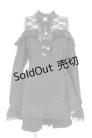 画像: NoGenki / オフショルビジューブローチセットアップ XL 黒 Y-26-02-19-166-LO-OP-SZ-ZY