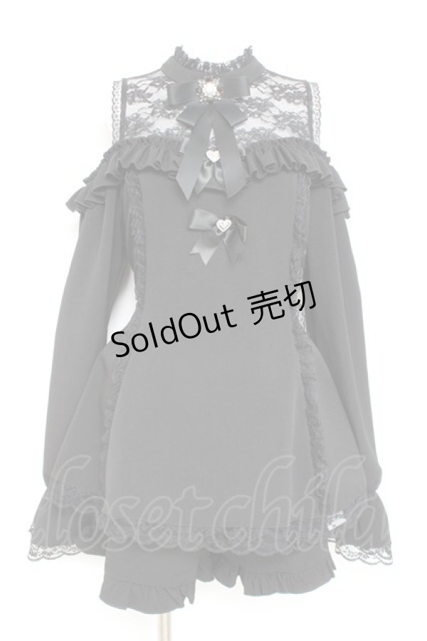 画像1: NoGenki / オフショルビジューブローチセットアップ XL 黒 Y-26-02-19-166-LO-OP-SZ-ZY (1)