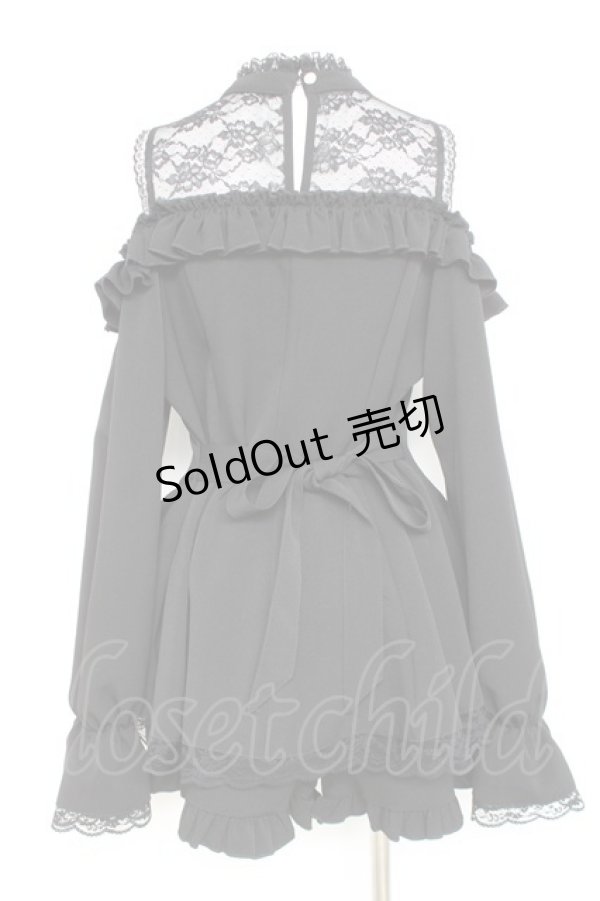 画像2: NoGenki / オフショルビジューブローチセットアップ XL 黒 Y-26-02-19-166-LO-OP-SZ-ZY (2)