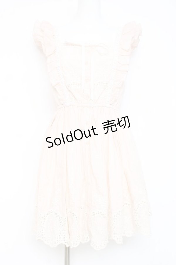 画像1: LIZ LISA / 刺繍スカラップワンピース 0 ピンク Y-26-02-19-172-LO-OP-SZ-ZY (1)