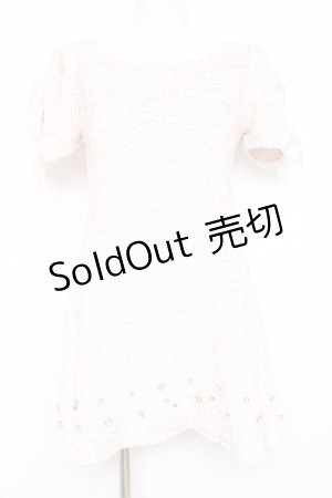 画像: Swankiss / 裾ビジューツイードワンピース F ピンク Y-26-02-19-174-CA-OP-SZ-ZY