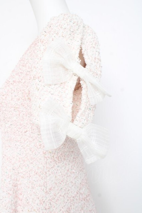 画像3: Swankiss / 裾ビジューツイードワンピース F ピンク Y-26-02-19-174-CA-OP-SZ-ZY (3)