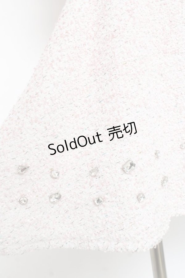 画像4: Swankiss / 裾ビジューツイードワンピース F ピンク Y-26-02-19-174-CA-OP-SZ-ZY (4)