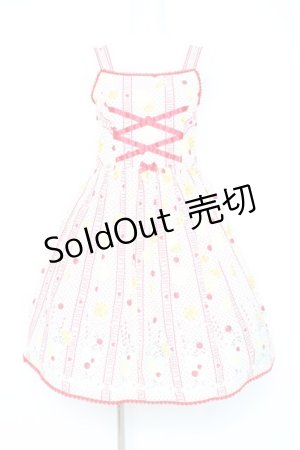 画像: Shirley Temple / シトラスソーダジャンパースカート  シロ×アカ Y-26-02-19-175-ET-OP-SZ-ZY