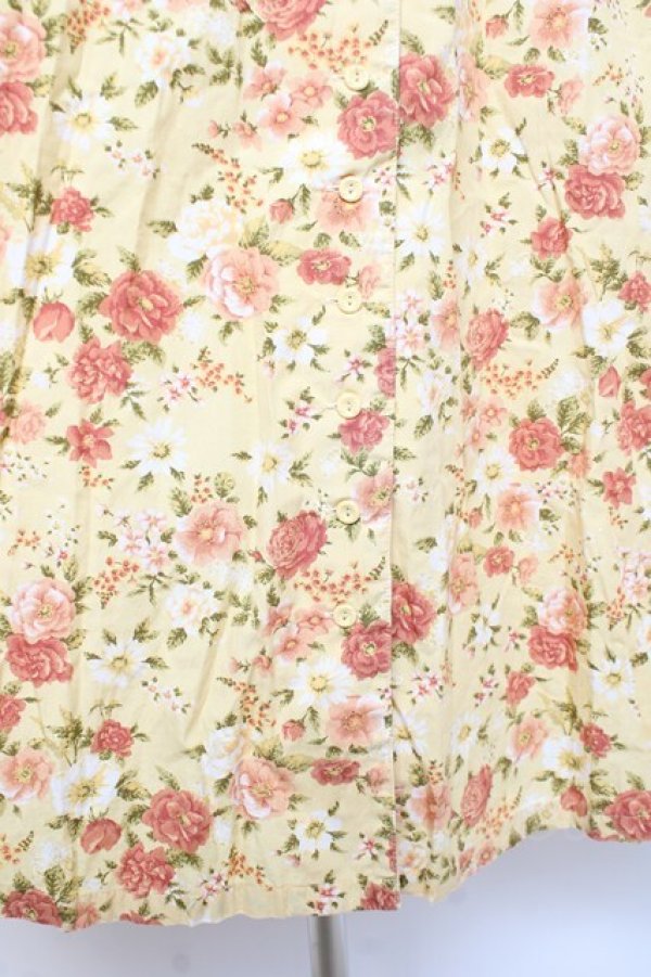 画像4: KETTY / フラワー柄ワンピース M イエロー Y-26-02-19-177-EL-OP-SZ-ZY (4)