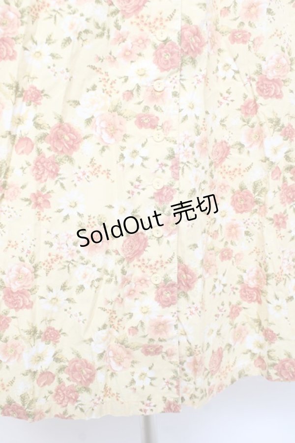 画像4: KETTY / フラワー柄ワンピース M イエロー Y-26-02-19-177-EL-OP-SZ-ZY (4)