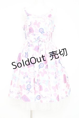 画像: Angelic Pretty / Girly Stickerジャンパースカート  白 Y-26-02-19-178-AP-OP-SZ-ZY