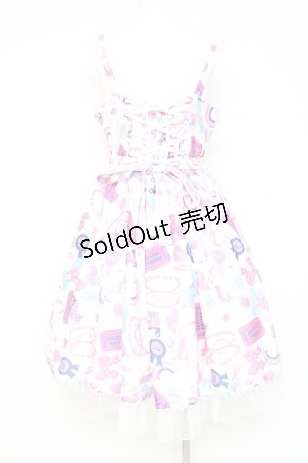 画像2: Angelic Pretty / Girly Stickerジャンパースカート  白 Y-26-02-19-178-AP-OP-SZ-ZY (2)